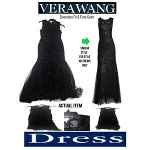 🛑 VERA WANG Designer ➕🆒 DRESS Sequin GOWN Embellished Evening 💸BUY NOW‼️